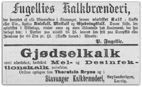 Annonse fra 1897 i Stavanger Aftenblad.